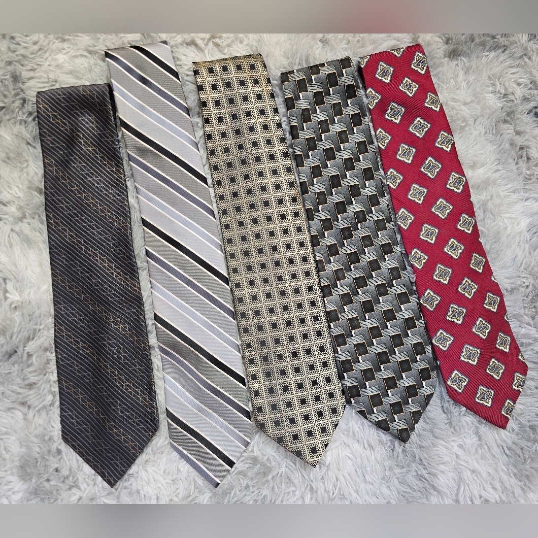 Stafford And Other Brands Mens Tie Collection  Red Black Gray